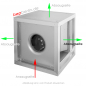 Preview: 4.500 m³/h, Airbox Küchenabluftbox , 500 x 500 x 500 mm